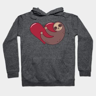 Sloth Hug Heart Snuggle Hoodie